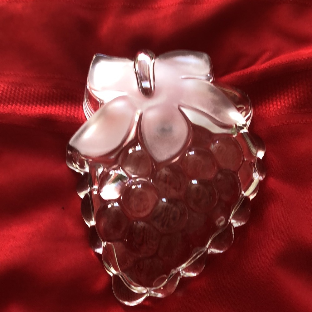Godinger Studio Crystal Grape Dish NEW - Picture 2 of 12